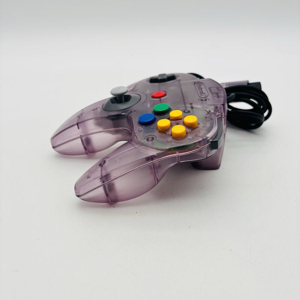 Nintendo 64 N64 OEM Clear Atomic Purple Controller Tight Stick, Working / Tested - Picture 4 of 12